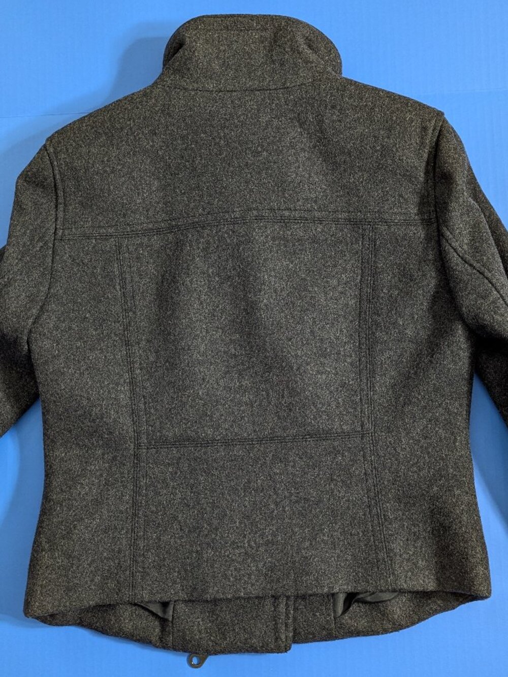 MARTIN + OSA Wool Biker/Moto Jacket Charcoal Grey Size 8 - Picture 10 of 13
